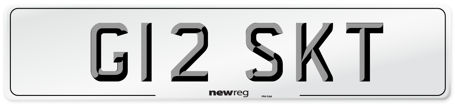 G12 SKT Number Plate from New Reg
